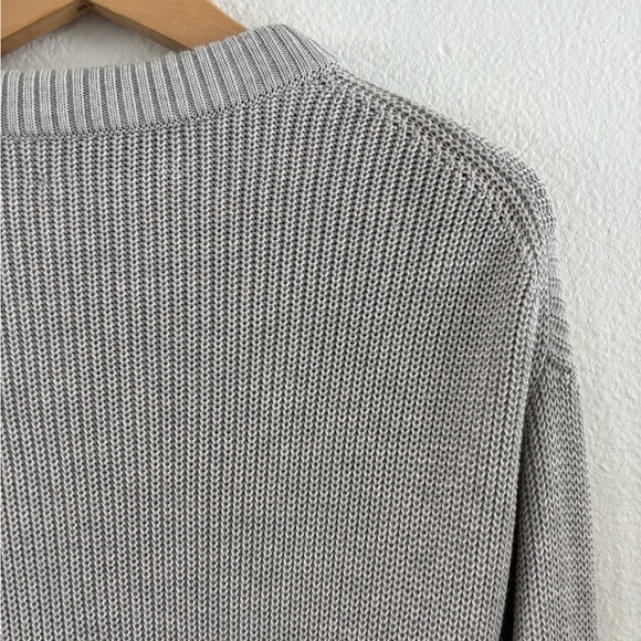 Aritzia BABATON Silk Blend Knit Fisherman Crew Sweater Size L - Picture 9 of 10